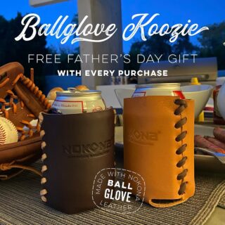 Ballglove Leather Koozie!  Celebrate Father’s Day with this Gift With Purchase.  Limited Edition, while supplies last!  #Nokona