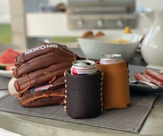 Limited Edition Ballglove Koozies!  FREE with all purchases $50+. Made with premium Nokona ballglove leather. While supplies last. #Nokona