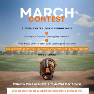 Baseball is here and the March Contest is LIVE!  Follow the link in our bio for your chance to win a FREE glove!  #Nokona