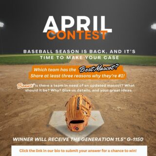 BASEBALL IS BACK!  The April Contest is live.  Link in bio for your chance to win a FREE glove! #Nokona